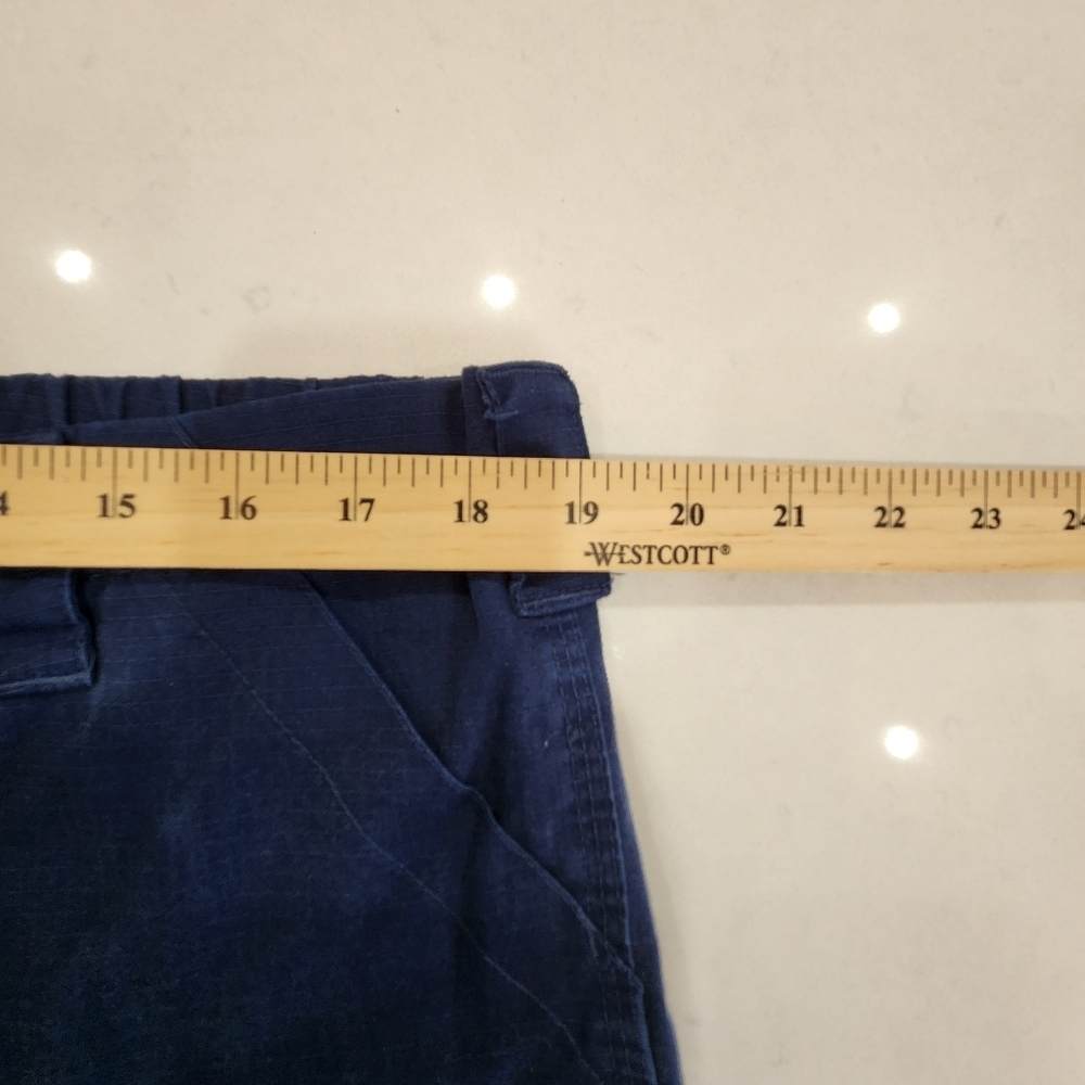Carhartt Ripstop Cargo Scrub Pants Blue Men’s Size L Work Utility Drawstring - Picture 9 of 14
